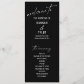 Elegant Simple Contemmodern Typografie Black Programmakaart (Voorkant)