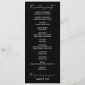 Elegant Simple Contemmodern Typografie Black Programmakaart (Achterkant)