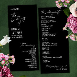 Elegant Simple Contemmodern Typografie Black Programmakaart