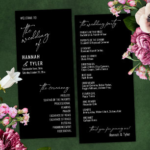 Elegant Simple Contemmodern Typografie Black Programmakaart