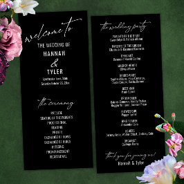 Elegant Simple Contemmodern Typografie Black Programmakaart