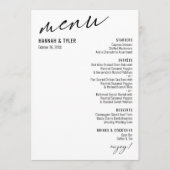 Elegant Simple Contemmodern Typografie Black White Menu (Voorkant)