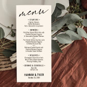Elegant Simple Contemmodern Typografie Black White Menu