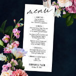 Elegant Simple Contemmodern Typografie Black White Menu<br><div class="desc">Het onderscheid tussen deze suite is het gevolg van het hedendaagse handschrift dat wordt gebruikt voor accentzinnen. In dit specifieke stuk, werd dit elegante lettertype gebruikt om grafisch te creëer die eenvoudig "menu"bij de bovenkant leest. Gebruik de velden sjabloon om je persoonlijke gegevens toe te voegen. De achtergrond kan worden...</div>