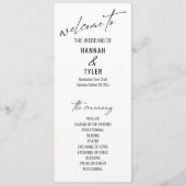 Elegant Simple Contemmodern Typografie Black White Programmakaart (Voorkant)