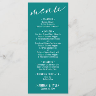 Elegant Simple Contemmodern Typografie Blauwgroen Menu