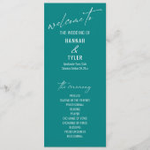 Elegant Simple Contemmodern Typografie Blauwgroen Programmakaart (Voorkant)