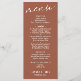Elegant Simple Contemmodern Typography Terracotta Menu