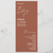 Elegant Simple Contemmodern Typography Terracotta Programmakaart (Voorkant)