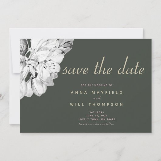 Elegant Simple Cottcore Wedding Save the Date (Voorkant)
