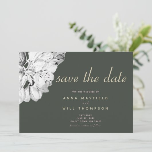 Elegant Simple Cottcore Wedding Save the Date (Staand voorkant)