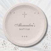 Elegant Simple Cross Christening Christian Baptism Papieren Bordje