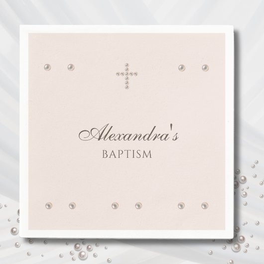 Elegant Simple Cross Christening Christian Baptism Servet