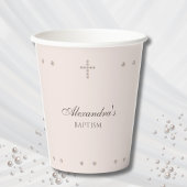 Elegant Simple Cross Christian Baptism Papieren Bekers