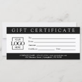 Elegant Simple Custom Business Gift Certificate wi (Voorkant)