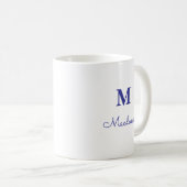 Elegant Simple Custom Monogram  Koffiemok (Voorkant rechts)
