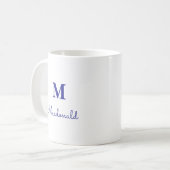 Elegant Simple Custom Monogram  Koffiemok (Voorkant links)