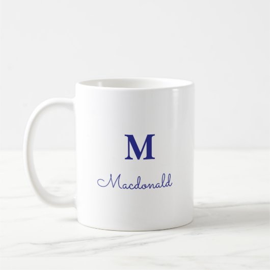 Elegant Simple Custom Monogram  Koffiemok (Links)
