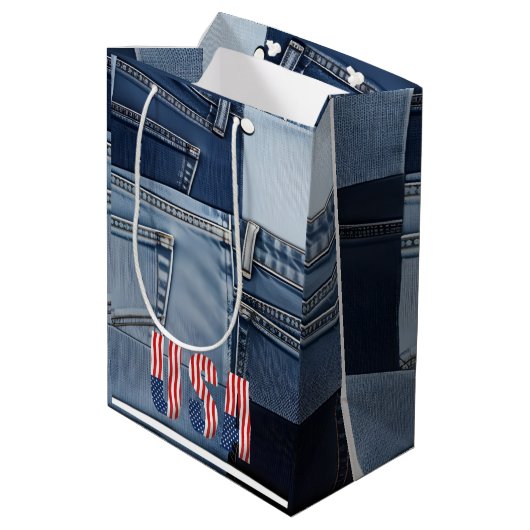 Elegant Simple Custom Packaging for Celebrations  Medium Cadeauzakje (Achterkant Gekanteld)