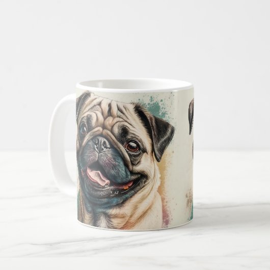 Elegant Simple Custom Pet's Simple Modern Photo Koffiemok (Voorkant links)