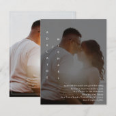 Elegant Simple Custom Photo Wedding Invitation (Voorkant / Achterkant)