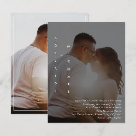 Elegant Simple Custom Photo Wedding Invitation