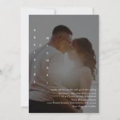Elegant Simple Custom Photo Wedding Invitation (Voorkant)