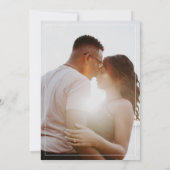Elegant Simple Custom Photo Wedding Invitation (Achterkant)