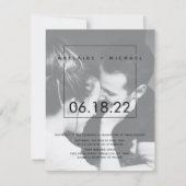Elegant Simple Custom Photo Wedding Invitation (Voorkant)