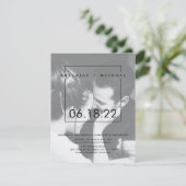 Elegant Simple Custom Photo Wedding Invitation (Staand voorkant)