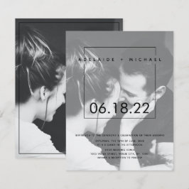 Elegant Simple Custom Photo Wedding Invitation