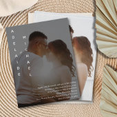Elegant Simple Custom Photo Wedding Invitation