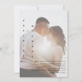 Elegant Simple Custom Photo Wedding Invitation (Voorkant)