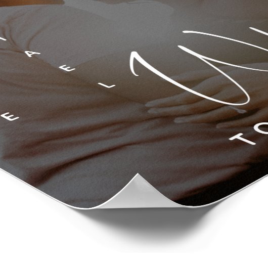 Elegant Simple Custom Photo WeduwWelkom Poster (Hoek)