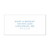 Elegant Simple Custom Wedding Return Address Zelfinktende Stempel (Design)