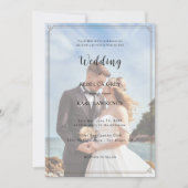 Elegant Simple Customizable Photo Wedding  Kaart (Voorkant)
