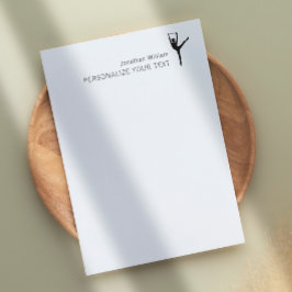 Elegant Simple Dancer Retro Personal Stationery Briefhoofd
