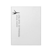 Elegant Simple Dancer Retro Personal Stationery Notitieblok (Linkerzijde)