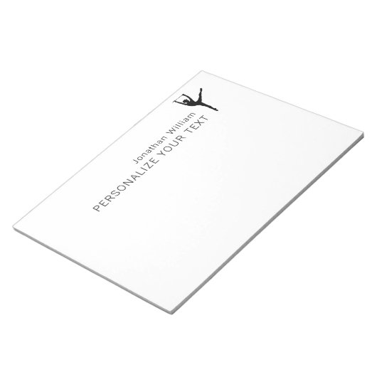 Elegant Simple Dancer Retro Personal Stationery Notitieblok (Schuin)