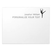 Elegant Simple Dancer Retro Personal Stationery Notitieblok (Voorkant)