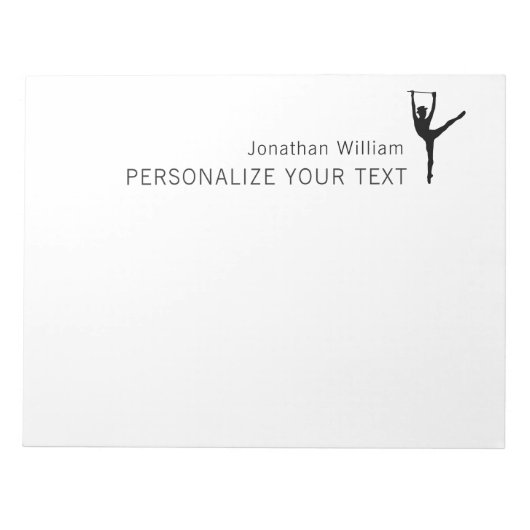 Elegant Simple Dancer Retro Personal Stationery Notitieblok (Voorkant)