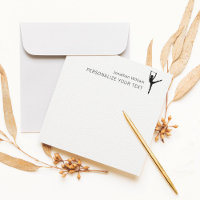 Elegant Simple Dancer Retro Personal Stationery