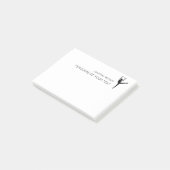 Elegant Simple Dancer Retro Personal Stationery Post-it® Notes (Schuin)