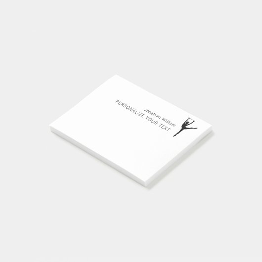 Elegant Simple Dancer Retro Personal Stationery Post-it® Notes (Schuin)