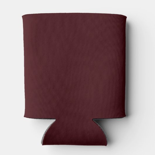 Elegant Simple Deep Burgundy Monogrammed Wedding Blikjeskoeler (Achterkant)