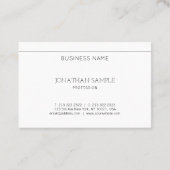 Elegant Simple Design Modern Luxury Plain Trendy Visitekaartje (Achterkant)