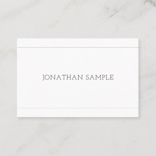 Elegant Simple Design Modern Luxury Plain Trendy Visitekaartje (Voorkant)