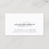 Elegant Simple Design Monogram Modern Plain Trendy Visitekaartje (Voorkant)