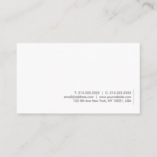 Elegant Simple Design Sjabloon Custom Moderne Visitekaartje (Achterkant)