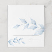 Elegant Simple Dusty Blue Foliage Plaatskaartje (Buitenkant ongevouwen)